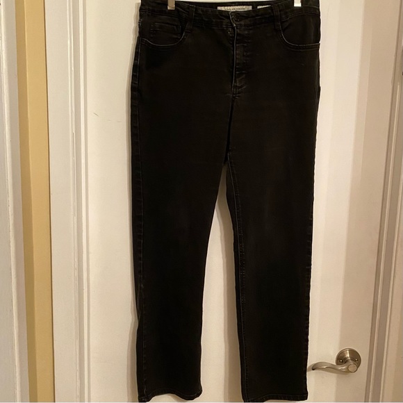 Jones New York Faded Black Jeans Sz 14 Lexington - Picture 1 of 9